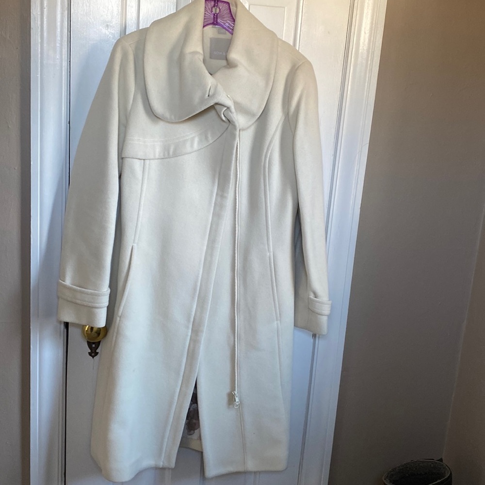 Soia & Kyo off white wool blend coat size S